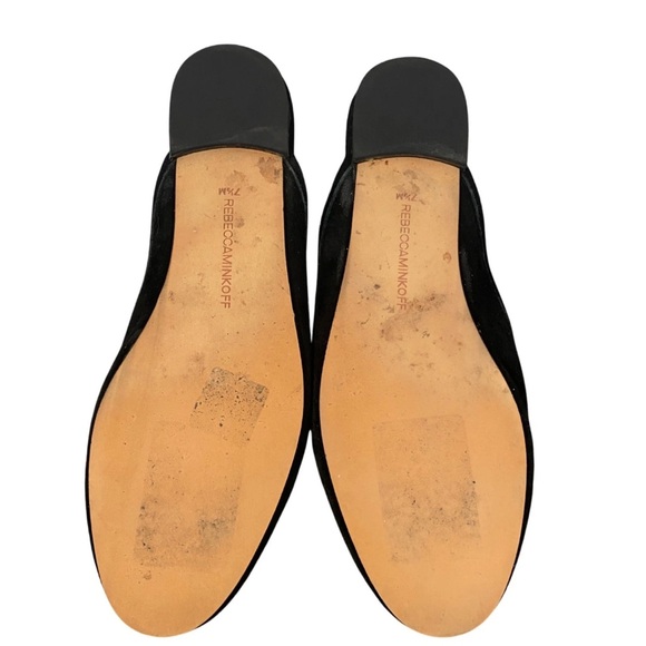 Rebecca Minkoff Raylee Black Embroidered Floral Loafer Flats Mules shoes 7.5 - Picture 11 of 12